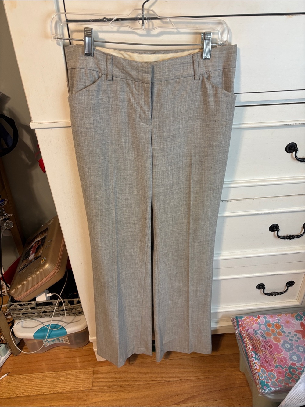 Express Light Gray Editor Dress Pants